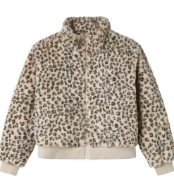 Name It Jakke - Imiteret Pels - NkfMila - Oxford Tan/Leo