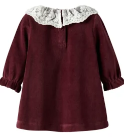 Name It Kjole - Velour - NbfRoxy - Burgundy