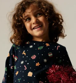 Name It Nattøj - 2-Delt - NmnVismas - Navy Blazer/Xmas AOP Navy