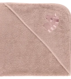 Nørgaard Madsens Babyhåndklæde - 75x75 cm - Mauve m. Enhjørning