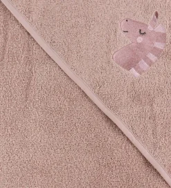 Nørgaard Madsens Babyhåndklæde - 100x100 cm - Rosa m. Enhjørning