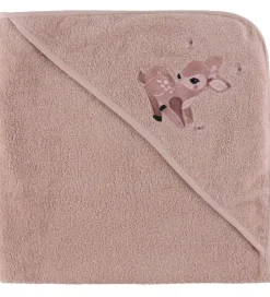 Nørgaard Madsens Babyhåndklæde - 75x75 cm - Pale Mauve m. Bambi