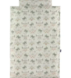 Nørgaard Madsens Sengetøj - Junior - Natur m. Palmer/Løver/Zebra