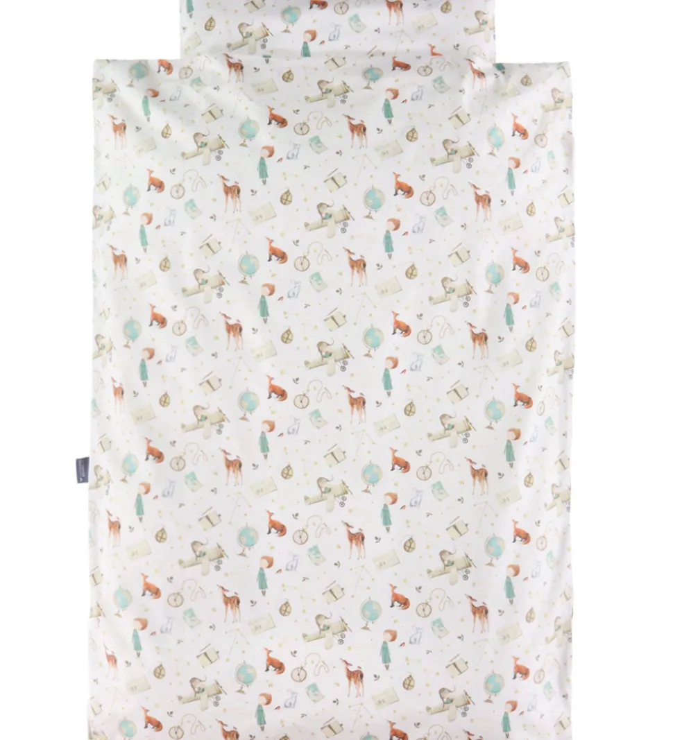 Nørgaard Madsens Sengetøj - Baby - Off White m. Videnskabsfolk