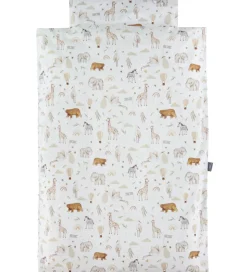 Nørgaard Madsens Sengetøj - Baby - Beige m. Striber/Zoodyr