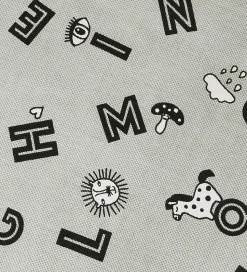 OYOY Gulvtæppe - Ø120 cm - Alfabet