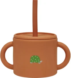 OYOY Kop m. Sugerør - Enkei Cup - Silikone - Caramel