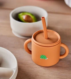OYOY Kop m. Sugerør - Enkei Cup - Silikone - Caramel