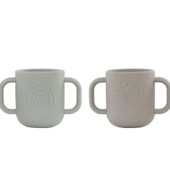 OYOY Kopper - Silikone - 2-pak - Kappu - Clay/Pale Mist