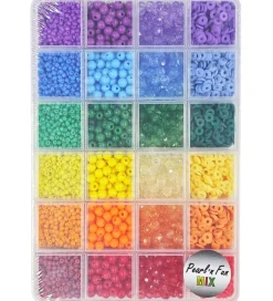Pearl N Fun Perler - Smykkesæt - Regnbuefarver