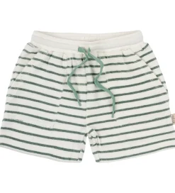 Petit Piao Sweatshorts - Frotté - Pocket - Off white/green