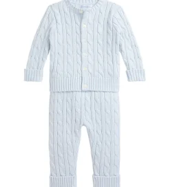 Polo Ralph Lauren Sæt - Cardigan/Bukser - Strik - Pearl Blue