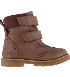 Pom Pom Vinterstøvler - Broque Velcro Boot Tex - Dark Rose