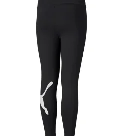 Puma Leggings - Active - Sort m.Hvid Logo