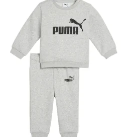 Puma Sweatsæt - Minicats Ess Crew - Light Gray Heather