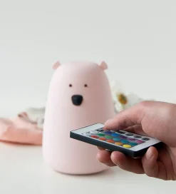 Rabbit & Friends Lampe - Stor Bjørn m. Fjernbetjening - 11x17 cm