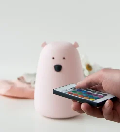 Rabbit & Friends Lampe - Stor Bjørn m. Fjernbetjening - 11x17 cm