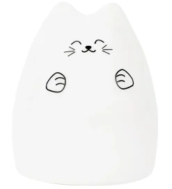 Rabbit & Friends Lampe - 15x11 cm - Kat - Hvid