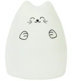 Rabbit & Friends Lampe - 15x11 cm - Kat - Hvid