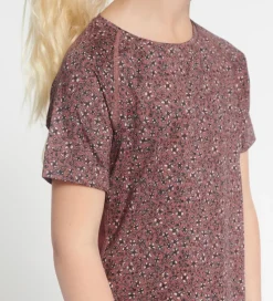 Rethinkit T-shirt - Carla - Rose Brown Flowers