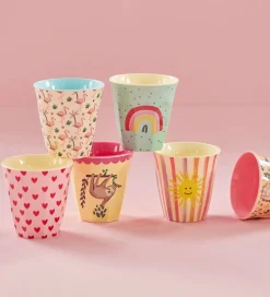 Rice Kopper - Melamin - 6 stk. - 250 ml - Pink/Funky Prints