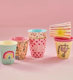 Rice Kopper - Melamin - 6 stk. - 250 ml - Pink/Funky Prints