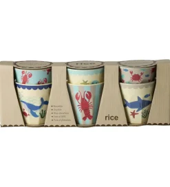 Rice Kopper - Melamin - 6 stk. - 160 ml - Blue Ocean