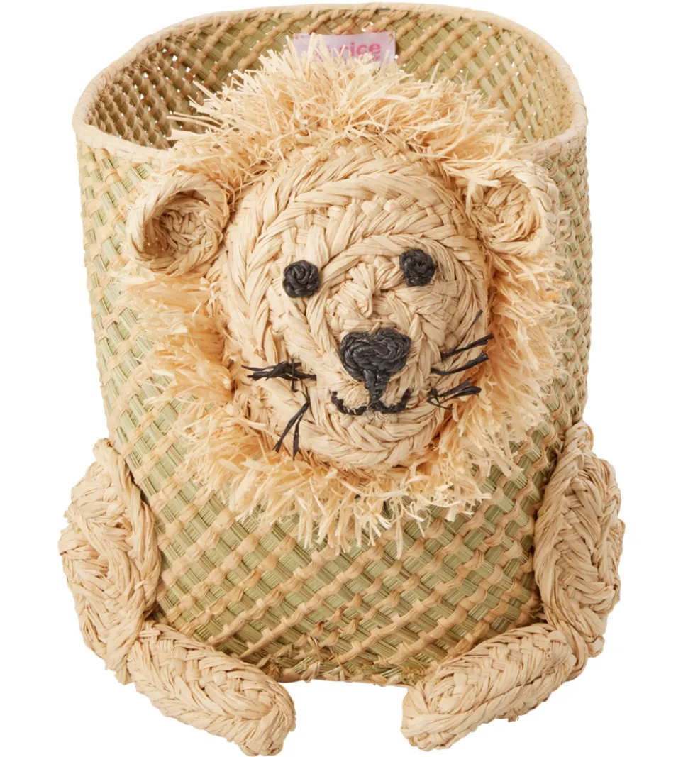 Rice Opbevaringskurv - Raffia/Søgræs - Lille Løve - Natur