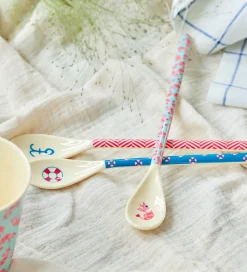 Rice Ske - Melamin - Latte - Mørkeblå/Lifeline