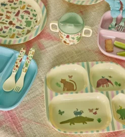 Rice Spisesæt - Melamin - 4 stk. - Sweet Jungle Print