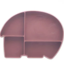 Sebra Tallerken m. Låg - Silikone - Fanto - Vintage Rose