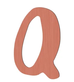 Sebra Træbogstaver - Q - Watermelon Pink