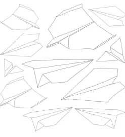 Sebra Wallstickers - 11 stk - Papirflyvere