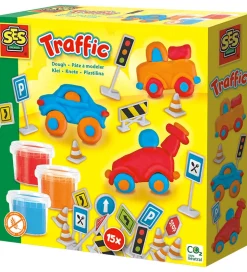 SES Creative Modellervoks - Biler m. Vejskilte