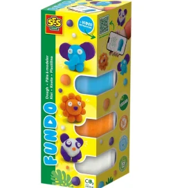 SES Creative Modellervoks - 3x90gr/1x40g - FunDo Vilde Dyr