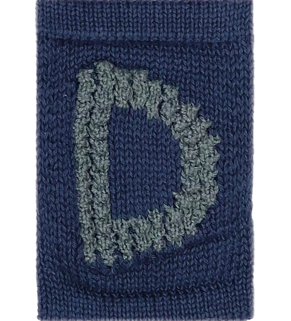 Smallstuff Strikket Bogstav - D - Blå Alfabet