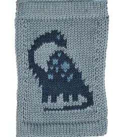 Smallstuff Strikket Flag - Dinosaur - Blå Motiv