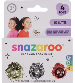 Snazaroo Sminke - BIO Glitter Chunky - 3 stk. - Guld/Sølv/Pink