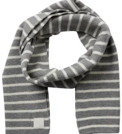 Sofie Schnoor Tørklæde - Strik - Lailasy - Gråmeleret m. Striber