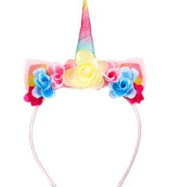 Souza Udklædning - Hårbøjle m. Blomster - Enhjørning - Pastel/Re