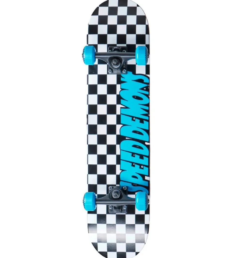 Speed Demons Skateboard - 7.75'' - Checkers Komplet - Blå