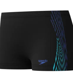 Speedo Badebukser - Plastisol Placement - Sort m. Blå