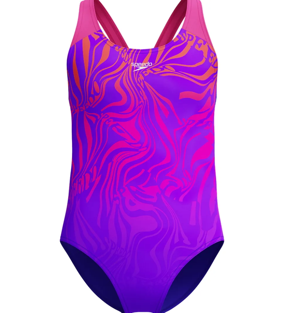 Speedo Badedragt - Digital Placement Splashback - Lilla/Pink