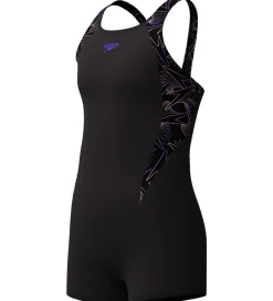 Speedo Badedragt - HyperBoom Splice Legsuit - Sort/Fersken