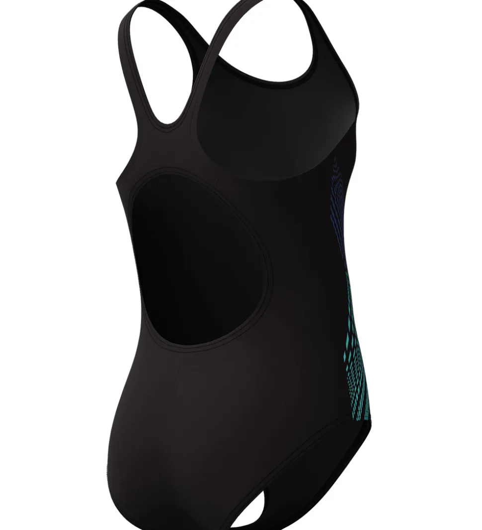 Speedo Badedragt - Placemement Muscleback - Sort m. Blå