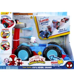 Spidey Bil m. Lys/Lyd - Spidey Flip & Reveal Cruiser
