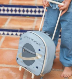 That's Mine Rejsekuffert - Tris - Blå m. Glitter Space