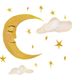 That's Mine Wallstickers - Måne - Gul