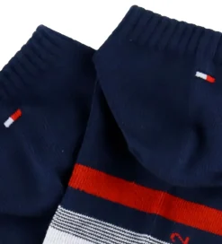 Tommy Hilfiger Ankelstrømper - 2-pak - Navy m. Rød