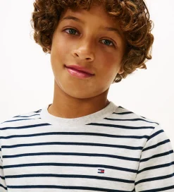 Tommy Hilfiger Bluse - Stripe - Light Grey Heather Stripe Grey